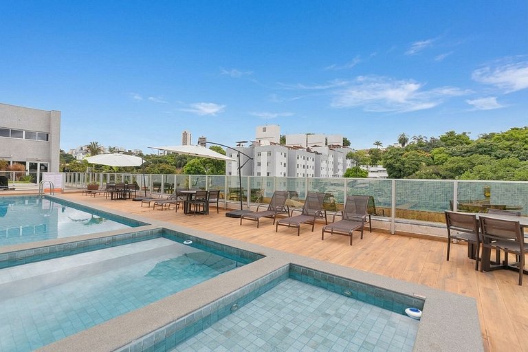 Studio c/ Piscina, Sauna e Jogos - Luggo Pampulha